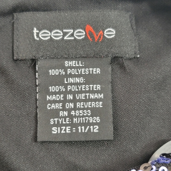 TEEZE ME Womens Navy Short Sleeve Body Con Evening Dress Juniors 11\12 - Picture 9 of 13